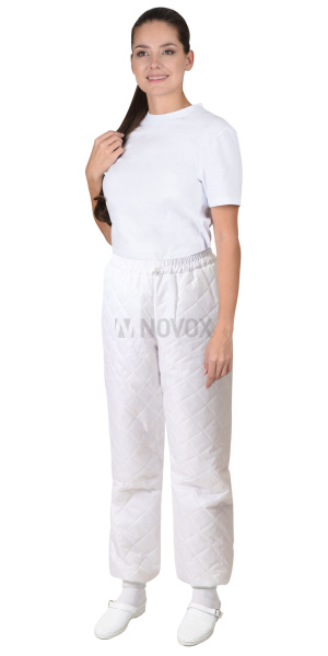 Брюки МИШЛЕН универсальные белые на подкладке