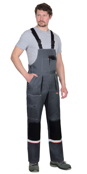 Полукомбинезон "РОДОС" темно-серый с черным