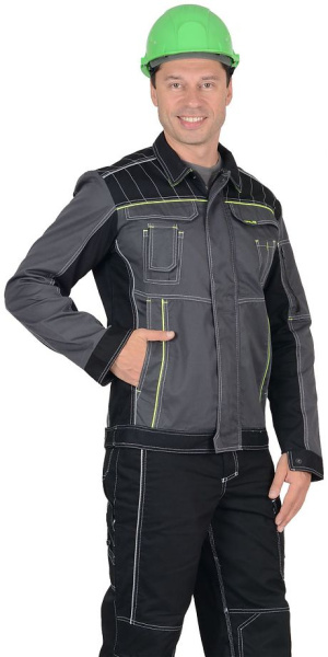 Куртка "Престиж" кор., т.серая с лимонным кантом (ЧЗ)