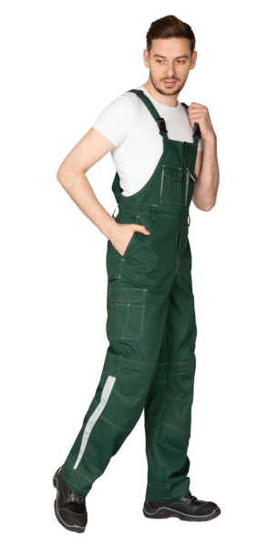 Полукомбинезон мужской летний "Эко-Труд" тёмно-зелёный, СОП