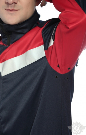 Костюм "Континент",куртка, п/к, т.синий с красным, с СВП (СОП)