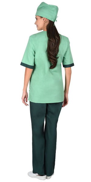 Костюм "СОФИЯ" женский светлая мята с тёмно-зелёным (СТ)