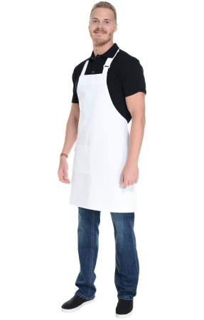 Фартук HORECA (ХОРЕКА) с нагрудником white (белый)