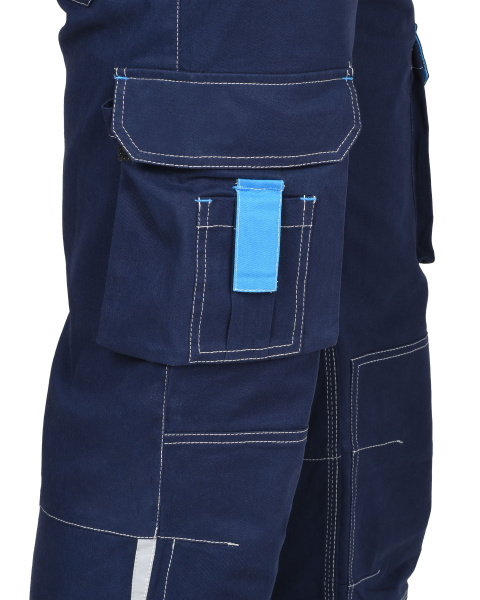 Брюки "ДЖЕТ" синие с голубым тк. мех. стрейч с ВО