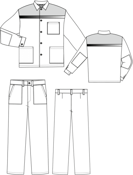Костюм Строителя (эконом), куртка, брюки темно-синий василек
