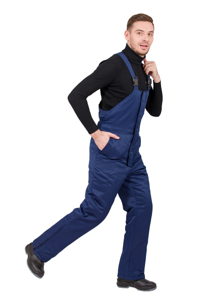 Полукомбинезон рабочий мужской зимний "Прим" цвет темно-синий