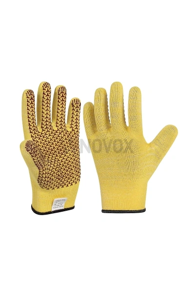 Перчатки рабочие бесшовные "Олива турбо" ХБ с ПВХ покрытием