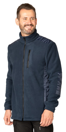 Куртка "Кеми" флисовая без капюшона тёмно-синяя