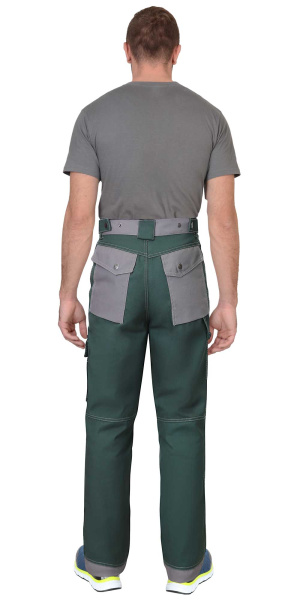 Брюки ВЕСТ-ВОРК зеленые со ср. серым