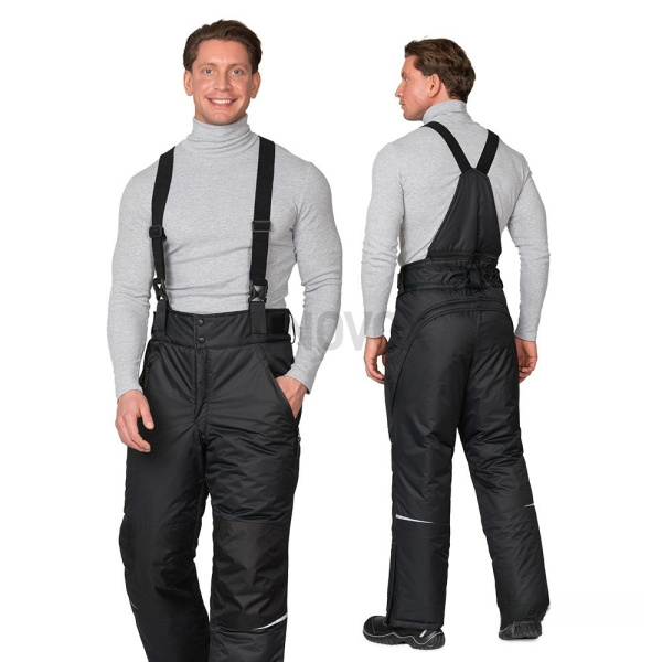 Брюки мужские утеплённые "Сюрвейер" чёрные