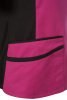 Блуза ЛИНДРЕД (Lindred) ОРИОН женская фуксия/черная, рукав короткий