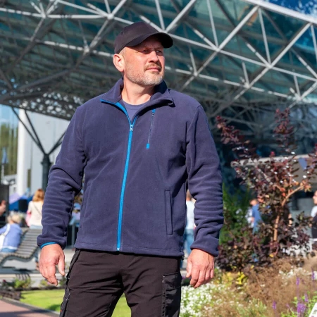 Флисовый джемпер PROTONE HUNT, синий/голубой