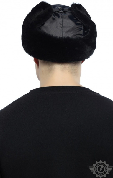 Шапка-ушанка темно-синяя