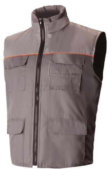Жилет "Профессионал" зимний темно-серый со светло-серым