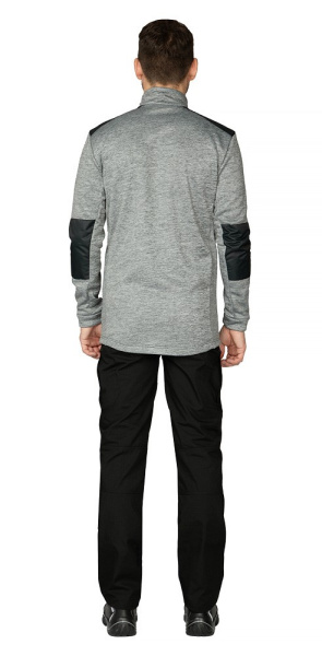 Куртка "Валма" трикотажная серый меланж/чёрный