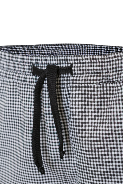 Брюки РИСТРЕТТО ШЕФ джоггеры черные/клетка мелкая