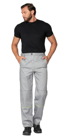 Брюки мужские "Эко-Босс" светло-серые/лимонные