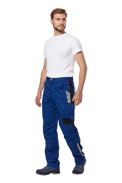 Брюки рабочие мужские летние "Azur" цвет синий/черный