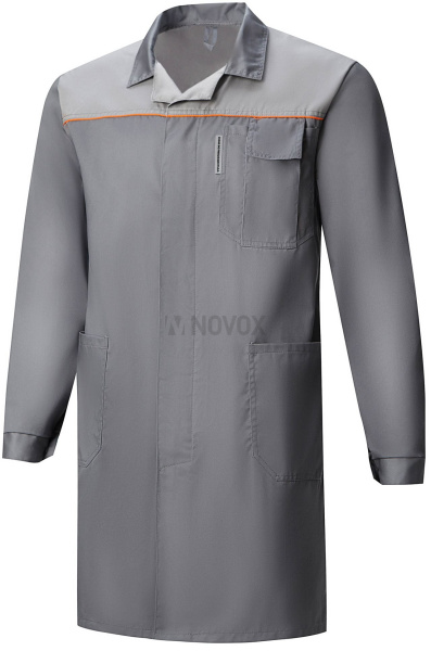 Халат "Профессионал" мужской темно-серый со светло-серым