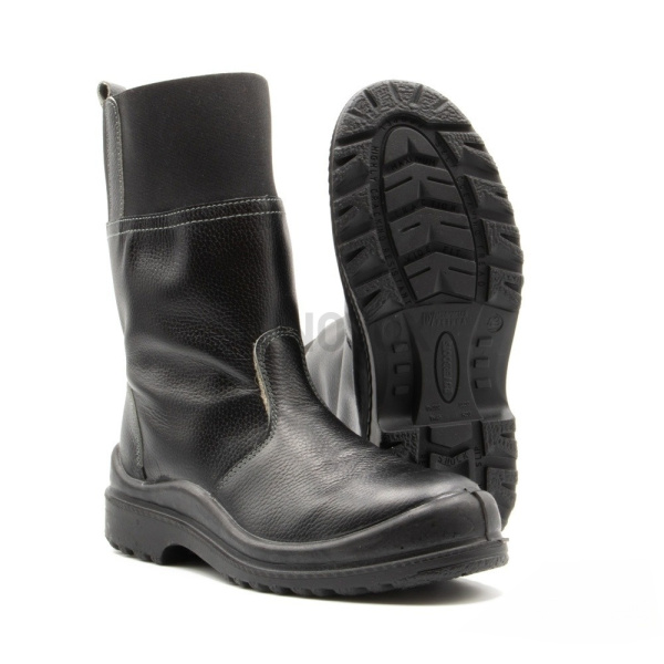 Сапоги литейщика "МС-38" с подошвой ПУ/нитрил и КП чёрные