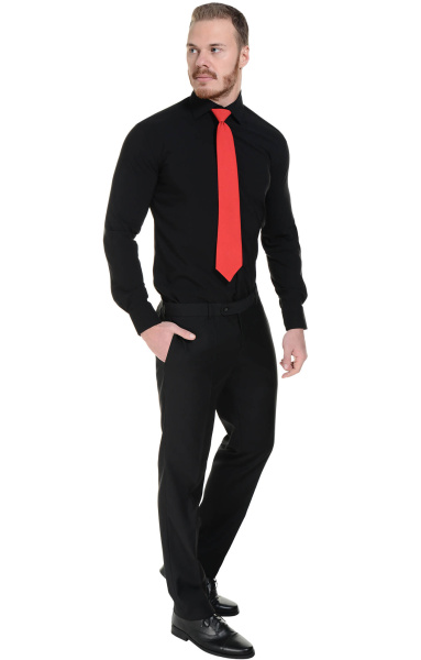 Галстук на резинке красный