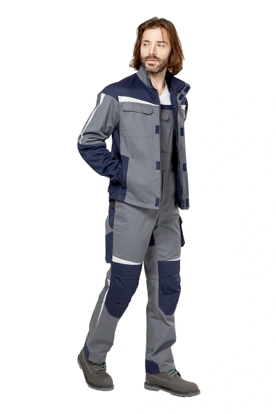 Куртка антистатическая летняя мужская "Фест" цвет серый/синий