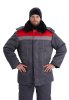 Костюм зимний "ВЬЮГА" куртка/полукомб. цвет: т.серый/красный