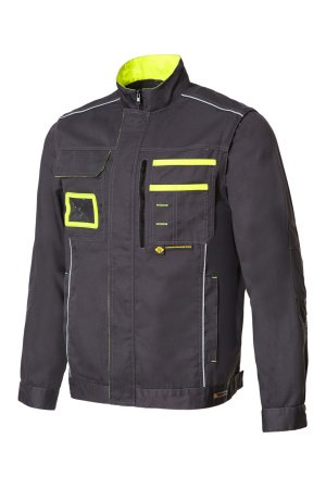 Костюм НЭКСТ (NEXT), куртка с отстегивающимися рукавами, брюки, графит/лимонный