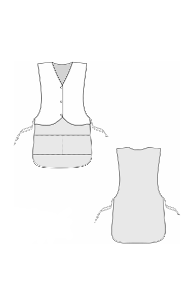 Фартук-жилетка сине-голубой