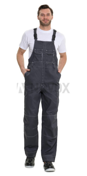 Полукомбинезон мужской летний "Эко-Труд" тёмно-серый, СОП