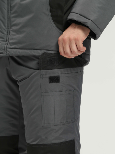 Костюм зимний "Вектрон-2" СОП (тк.Таслан,135) п/к, т.серый/черный