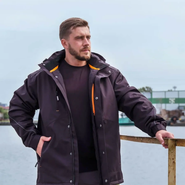 Куртка PROTONE URBAN зимняя, черный/оранжевый
