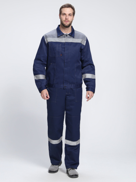 Костюм "Лигор-2" СОП К. (тк.Смесовая,210) п/к, т.синий/серый