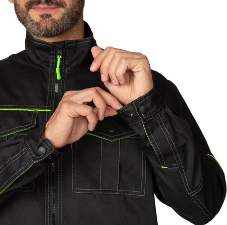 Куртка мужская "Эко-Босс" чёрная/лимонная