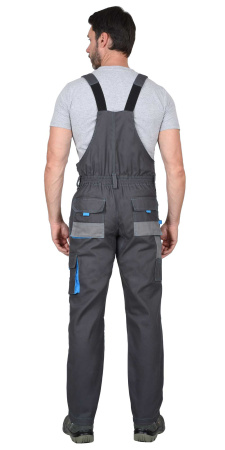 Костюм "Двин" куртка длин. (чз), п/к, .серый со ср.серым и голубой отделкой пл. 275 г/кв.м