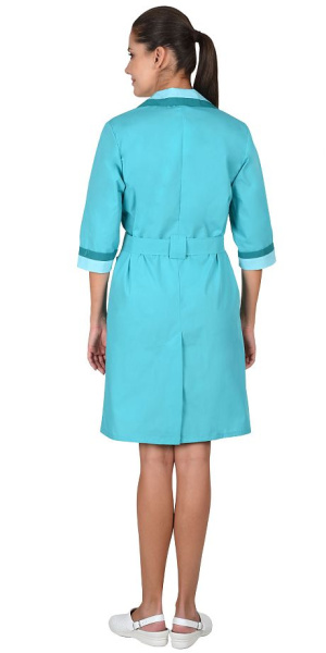 Халат "ФЛОРА" женский светло-бирюзовый (СТ)