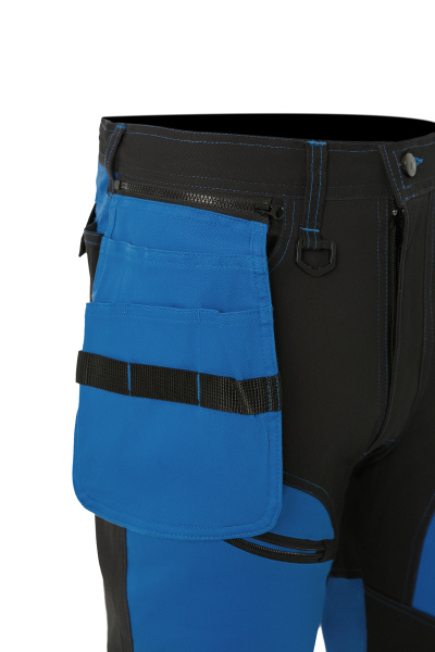 Брюки ГРАНД василек/черные