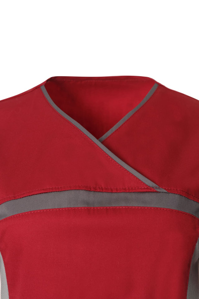 Блуза ЛИНДРЕД (Lindred) ОРИОН женская бордо/серый, рукав короткий