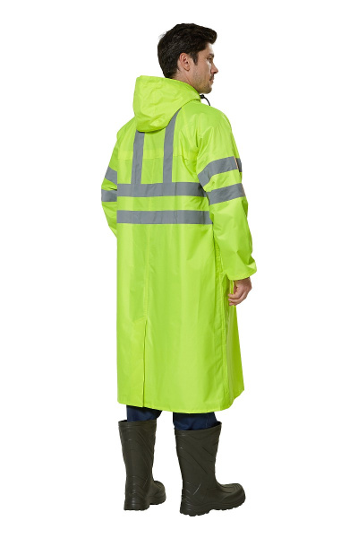 Плащ влагозащитный "Extra" сигнальный с СОП ПВХ цвет лимон