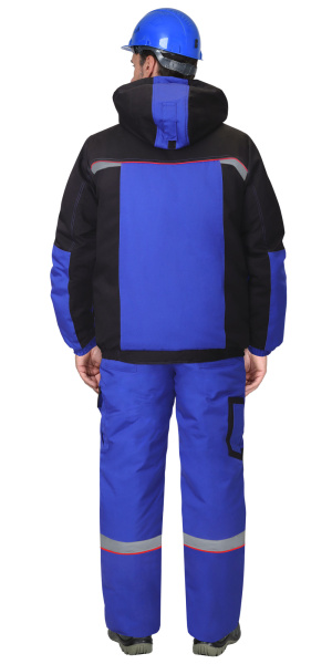 Костюм СТАН зимний: куртка, п/к васильковый с черным и красным