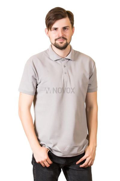 Рубашка-Поло NEW (тк.Трикотаж), светло-серый