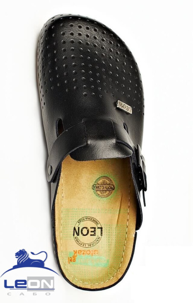 Сабо "Leon" ("Леон") мужские, ПУ, черные