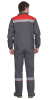 Костюм летний "МАСТЕР", куртка, брюки, т.серый/ красный