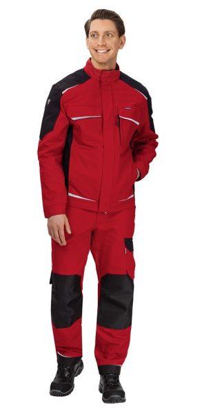 Куртка мужская "Сюрвейер" красный/чёрный