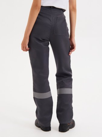 Костюм женский "Нова" КУРТКА+БРЮКИ, цв. т.сер/красный