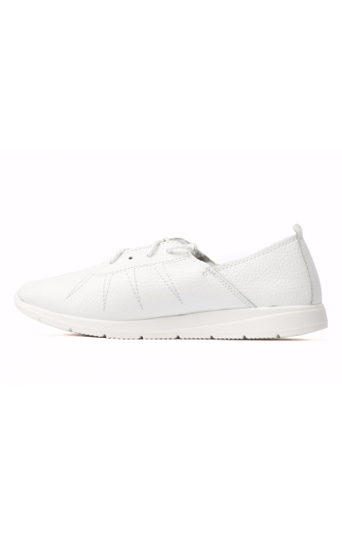 Полуботинки АЛМИ ДЖЕССИКА кожаные женские арт 642110 09900 МИНПРОМТОРГ, ПУ, белые