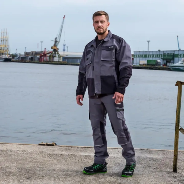 Брюки PROTONE RIPSTOP, серый/т.серый/лайм