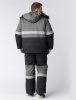 Костюм зимний "Нордхард-2" СОП (тк.Смесовая,250) п/к, черный/серый