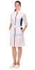 Халат "БАРБАРА" женский белый с т.синим