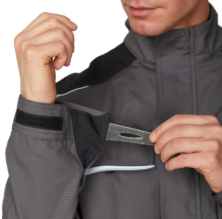 Куртка мужская "Сюрвейер" тёмно-серый/чёрный